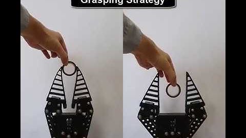 Fin-ray based TSA gripper test with soft and rigid grasp