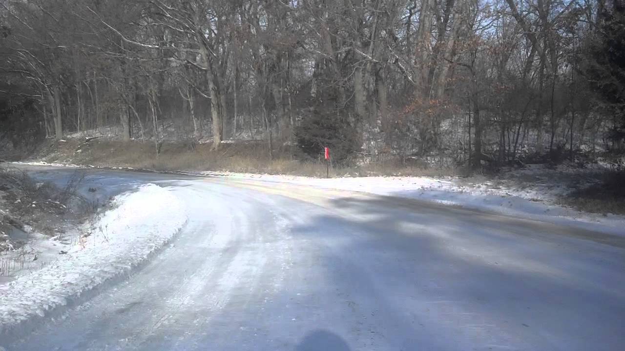 Sledding down our road 2012... Pella, IA YouTube