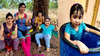 ओवी तू इतकी गोड कशी गं❤️ गावामध्ये आमची धमाल😍 Village Vlogg by Crazy Foody Ranjita ‎