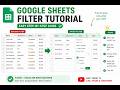 Google sheets filter tutorial 2026