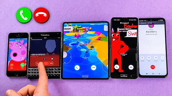 Xiaomi Redmi Call to iPhone 5s + BlackBerry + Samsung  Z Fold 3 & Z Flip 3 Incoming Call Conference