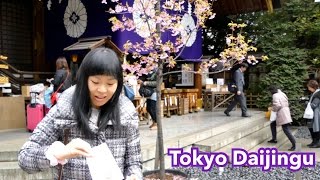 Tokyo Daijingu [Sanctuaire japonais] Liens amoureux, O-mamori mariage, fleurs de pêche - 02/2016