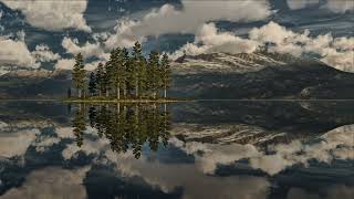 Serenity in Reflection: Beautiful Clouds Reflected in Water