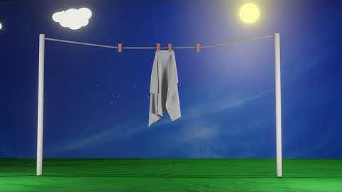 Evaporation: wet clothes