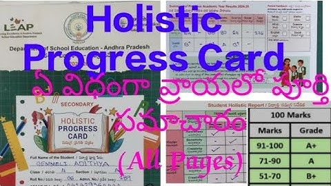 How to Fill Holistic Progress Card