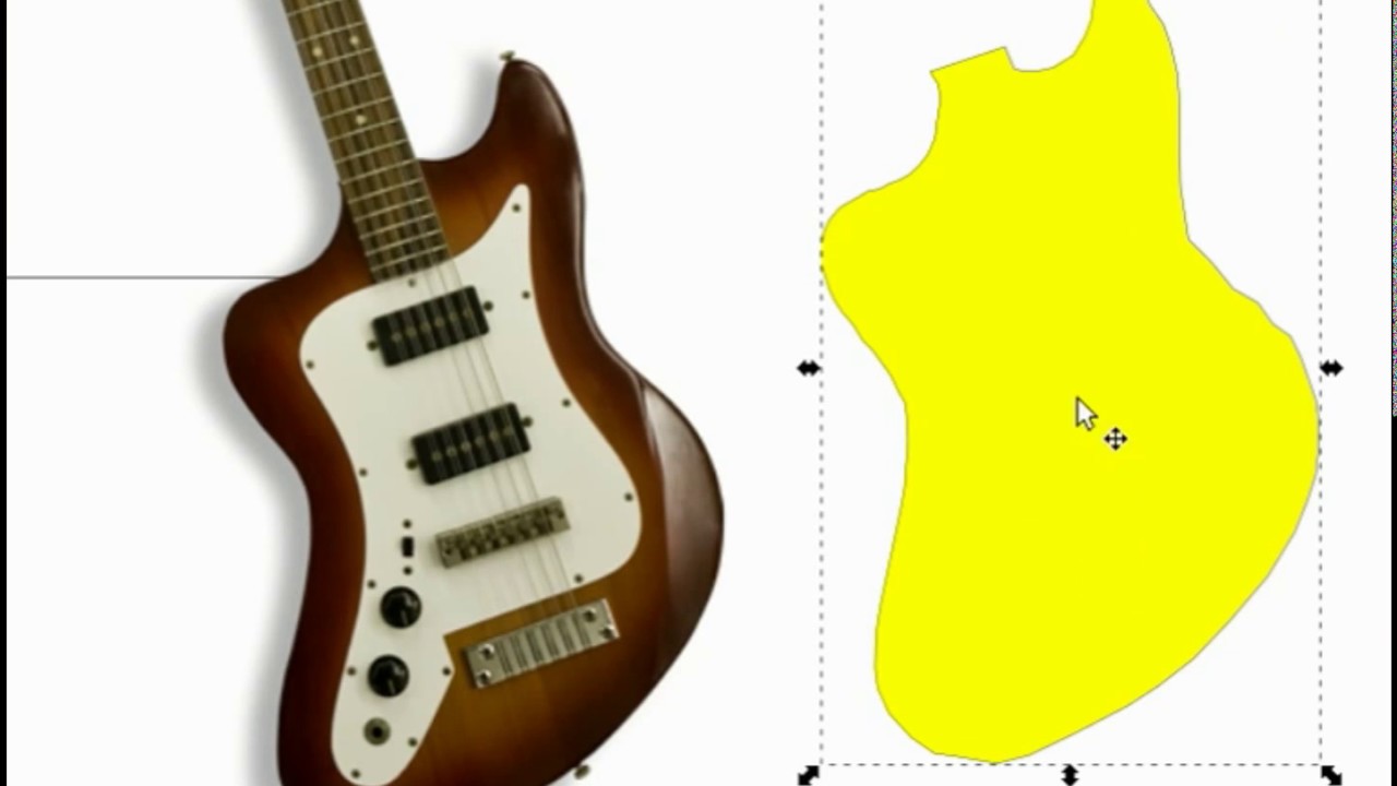 inkscape guitar template design
