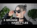 8 CUTE GRUNGE HAIRSTYLES | quick & easy