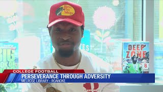 Former UVA running back Perris Jones speaks in Roanoke