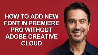 How to Add New Font In Premiere Pro Without Adobe Creative Cloud - KevinHowTo