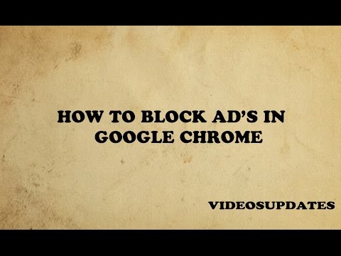 Blocking ads in google chrome