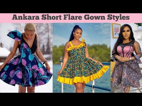 Ankara Short Flare Gowns 4 608x760 - Ankara Short Flare Gowns: 30+ Latest  and… | Ankara short gown styles, Ankara short flare gowns, Simple ankara short  gown styles