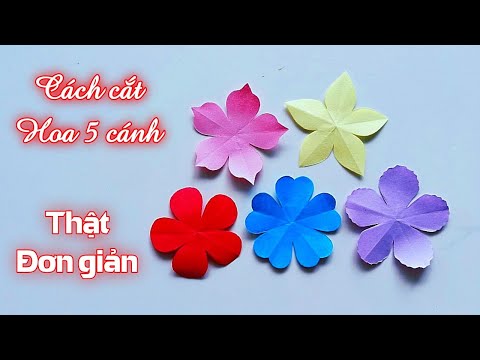 Cách cắt hoa 5 cánh thật đơn giản - How to cut flowers with 5 petals