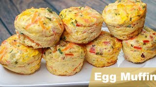 Easy Egg Muffin | Vegetable Omelette Muffin Recipe | Easy Breakfast Recipe | Snacks Recipe | Toasted