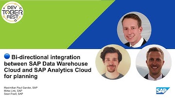 Bi-directional integration between SAP Data Warehouse Cloud and SAP Analytics Cloud for planning