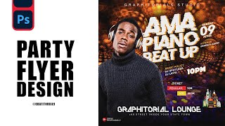 Dj Night Party Flyer Design in Photoshop cc 2022 A to Z for Graphicsriver