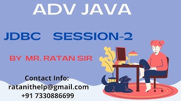 Adv java || JDBC Session-2 || JDBC First Application Connection || Mr. Ratan || 7330886699 || LIKE