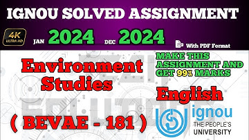 BEVAE 181 SOLVED ASSIGNMENT 2023-24 IN ENGLISH | BEVAE 181 SOLVED ASSIGNMENT 2024 | #BEVAE181 IGNOU