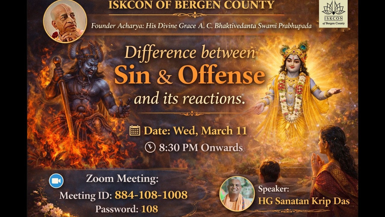 Difference between Sin & Offense and its Reactions | HG Sanatan Krip Das