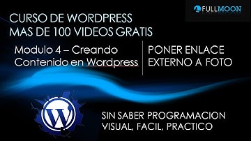 Curso de Wordpress 4 -  Poner enlace externo a foto