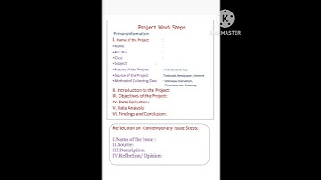 Social Studies project work steps