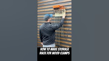 Woodworking Clamp Rack #woodworking #easy #diy #storage #wood #tools #howto #howtomake #build #wall