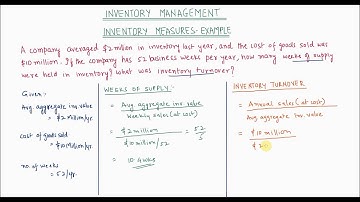 Solved examples on calculating inventory | Supply chain management | Inventory measures example