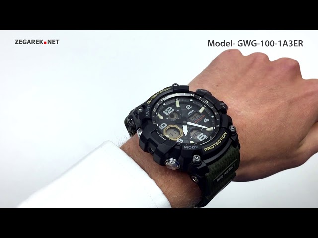 Casio Master of G GWG-100-1A3ER Mudmaster Zegarek.net - YouTube