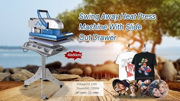 how to use Mecolour Swing Away Heat Press Machine with Slide Out Drawer?