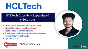 Latest HCLTech Interview Experience 2025 |Graduate Trainee Real Fresher Questions & Preparation Tips
