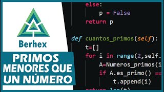 NÚMEROS PRIMOS MENORES QUE UN NÚMERO DADO - ALGORITMO EN PYTHON CON VISUAL STUDIO CODE