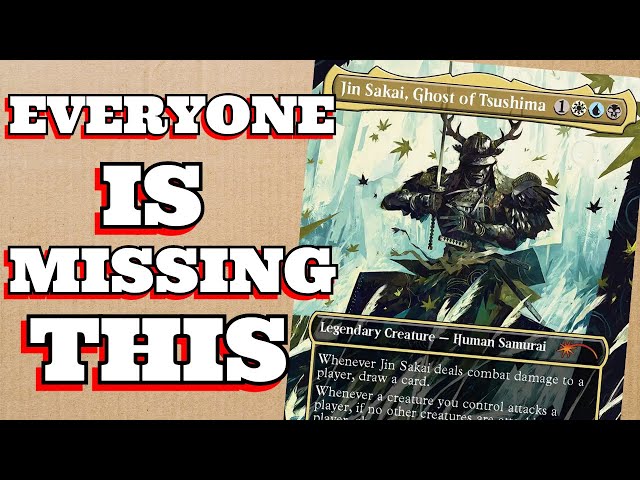 jin sakai mtg card Jin Sakai, Ghost of Tsushima [2226] [Borderless] [Ghost of Tsushima]  [Secret Lair Drop] [Rainbow Foil] – Face to Face Games main image 0