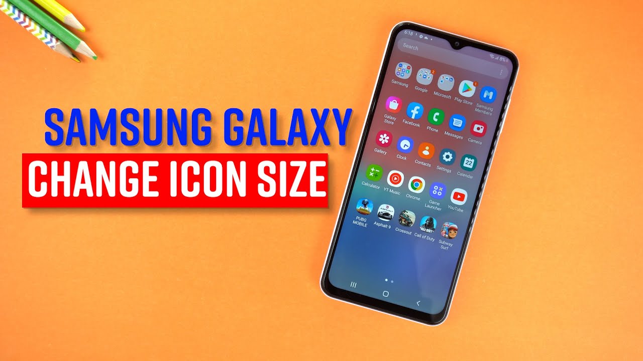 How To Change ICON Size On Samsung Galaxy Phone YouTube