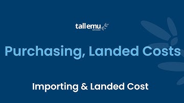 Purchasing with Landed Costs