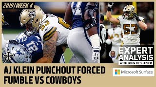 Analyzing the Film on AJ Klein's Punchout vs Cowboys in Week 4 | Expert Analysis