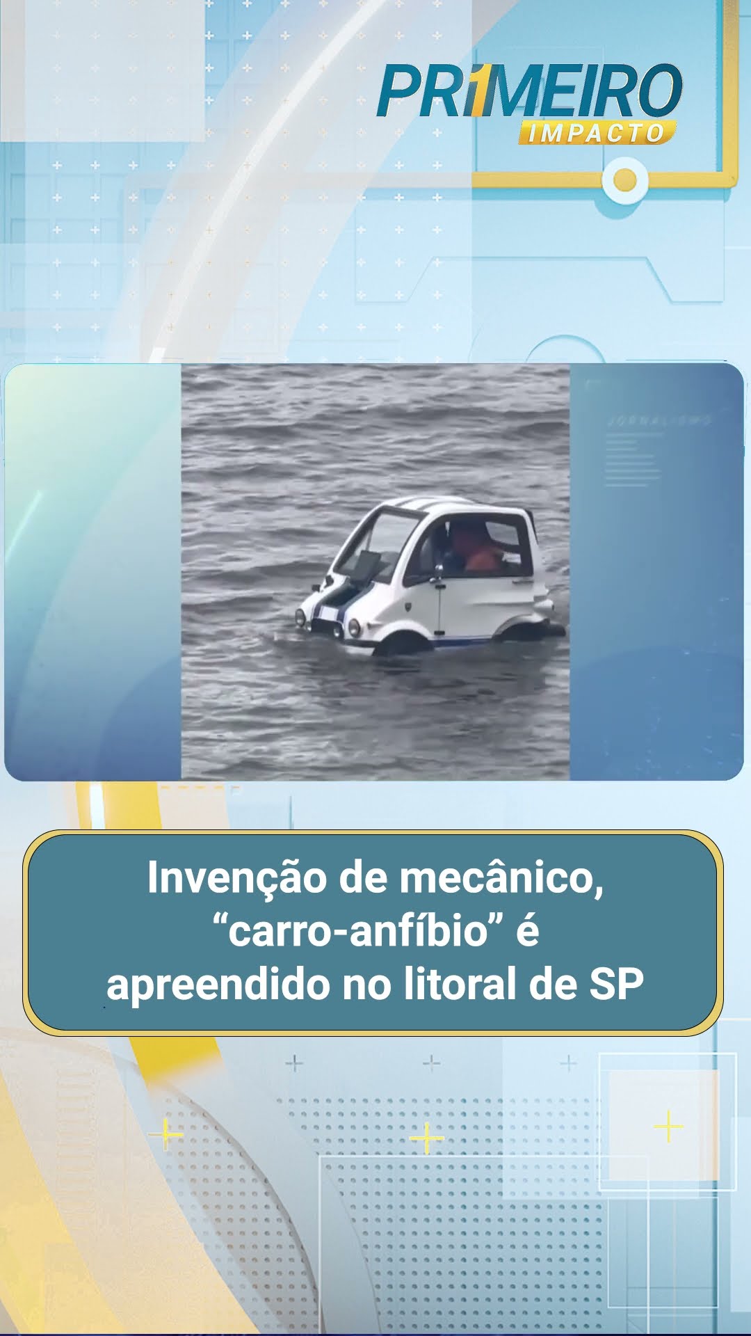 Invenção de mecânico, “carro-anfíbio” é apreendido no litoral de SP