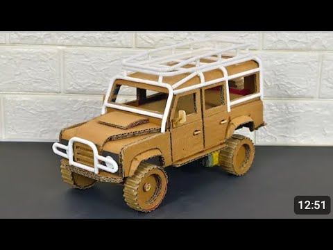 How To Make LAND ROVER DEFENDER FROM CARDBOARD/FULL Video/#diycraft# ...