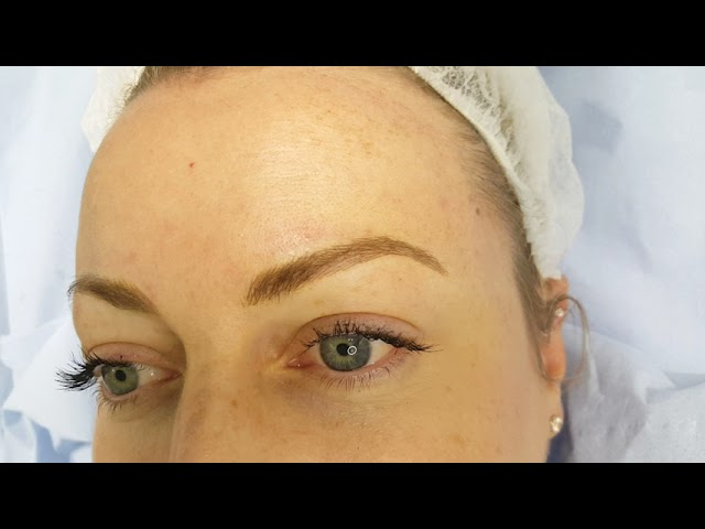 Dark Blonde Restorative Eyebrows Microblading by El Truchan @ Perfect Definition
