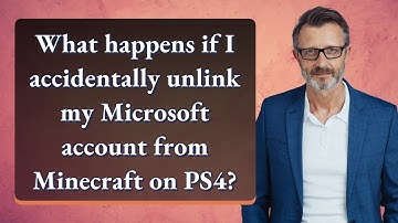 What happens if I accidentally unlink my Microsoft account from Minecraft on PS4?