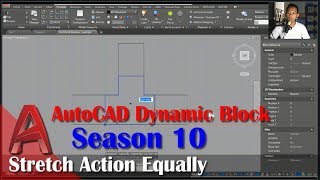 Season 10 Stretch Action Equally AutoCAD Dynamic Block Series Tutorial