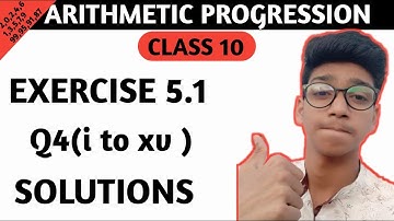Chapter 5 Arithmetic Progression Ex 5.1 Q4(i to xv) | Class 10 exercise 5.1 solutions | by MATH TECH