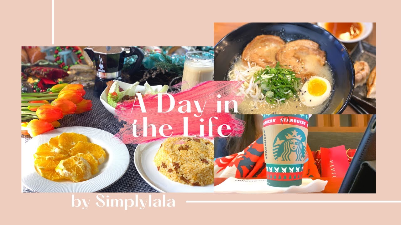 A day in my Life | Cooking Korean fried rice | Eating Ichi Ramen  | Coffee at Starbucks