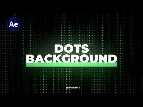 Dots Animated Background | After Effects Tutorial | NO PLUGINS