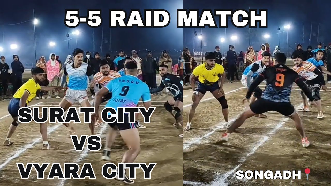 || 5-5 Raid ||🔥Surat City VS Vyara City🔥 || Songadh Kabaddi Tournament  2024 || BY AR SPORTS