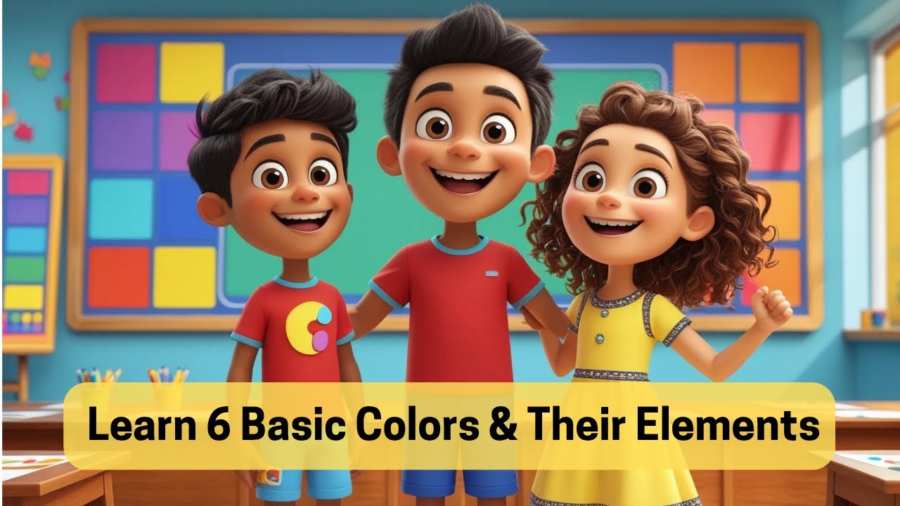 Learn 6 Basic Colors and their Elements | Kids Learning Video - YouTube