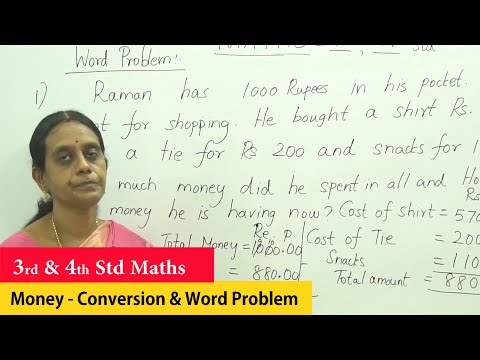 35 3&4 Maths Money Conversion&Word Problem