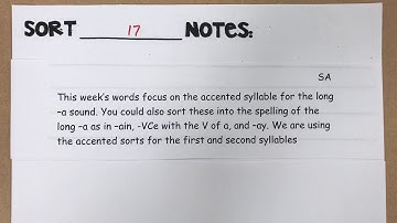 Syllable and Affixes Sort 17