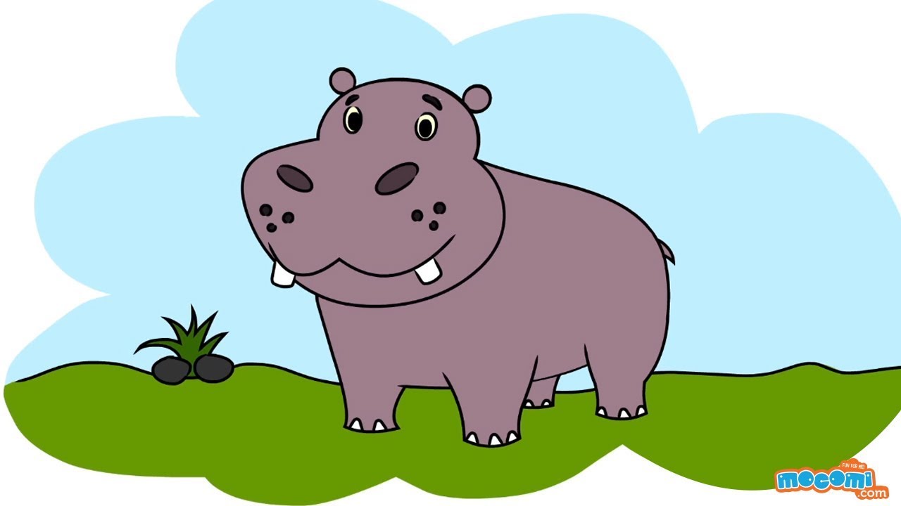 How To Draw A Hippo For Kids