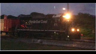 FEC Extra Train With The 411 And The 415 In Hobe Sound