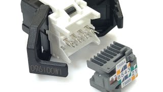 Монтаж модуля KeyStone UTP RJ45 Corning