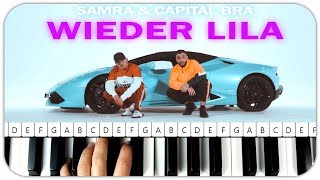 SAMRA & CAPITAL BRA - WIEDER LILA Instrumental Beat + Piano Tutorial MIDI